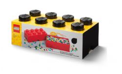 BRIQUE DE RANGEMENT LEGO 8 BOUTONS  - NOIR